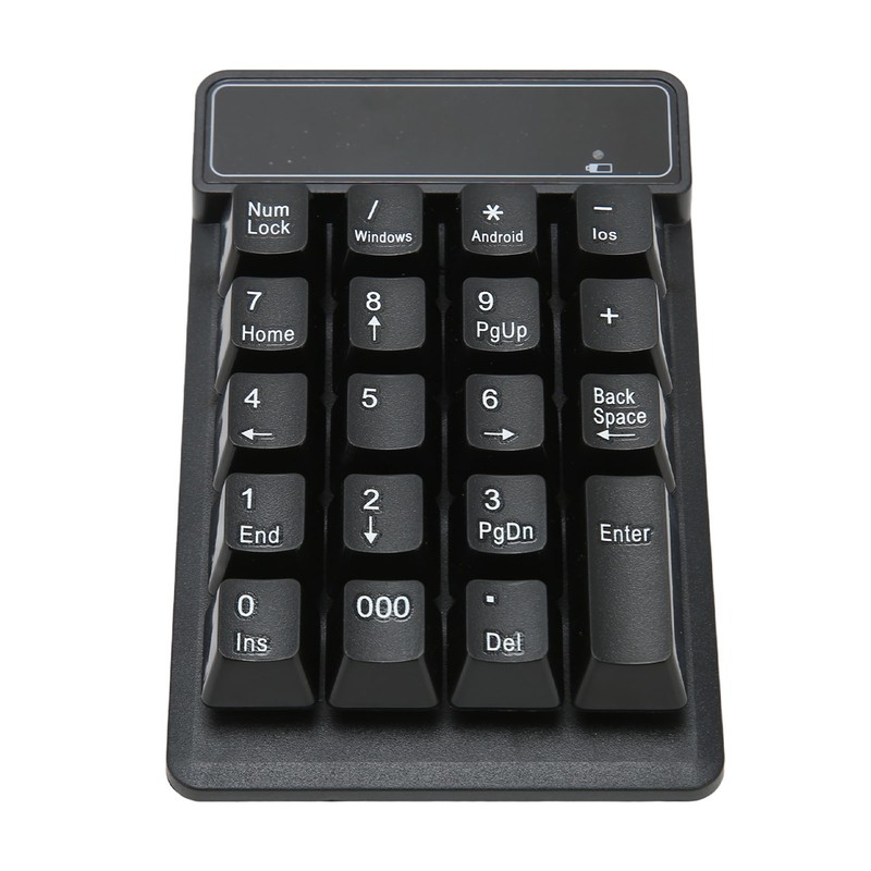 Wireless Number Pad Black 19 U Shaped Keys BT4.0 Battery