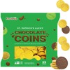 St. Patrick's Day 25 Chocolate Coins Gold Shamrock Coins Foils,