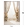 AIBIIN Boho Photography Backdrop Retro 5x7ft Room Window Bohemian Pampas