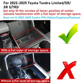 TTCR-II Compatible with 2022-2025 Toyota Tundra Console Organizer Tray, for 2022-2025 Tundra Limited/SR/TRD Center Console Secondary Organizer Tray