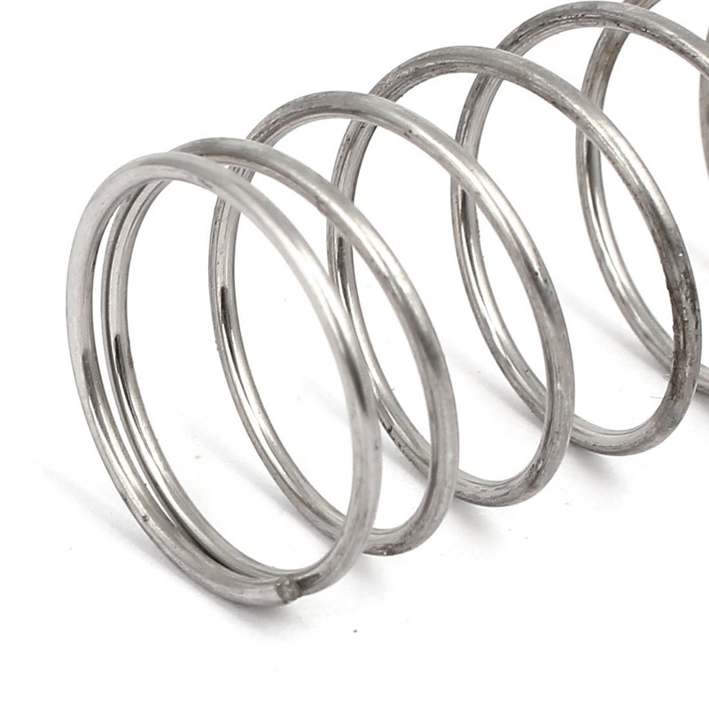 sourcingmap 1.5mmx25mmx305mm 304 Stainless Steel Compression Springs Silver Tone