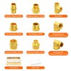 GASHER 104Pcs Brass Pipe Fittings Assortment Kit, Reducing Adapter, Hex