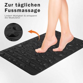 Acupressure Mat for Foot Massage, EVA Massage Mat with Stone Structure, Non-Slip Foot Reflexology Mat for Relaxation, Available in 2 Sizes (70 x 42 cm)
