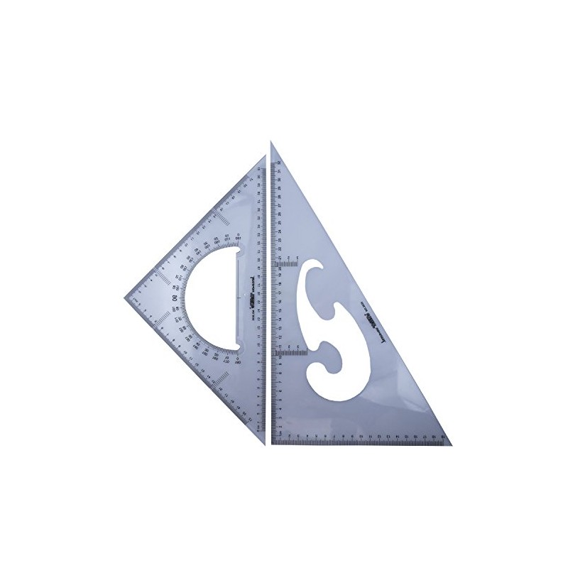 HAND 2035 Professional Drawing Graphic Triangles with 30/60 and 45/90