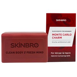 SKINBRO Solid Shampoo & Shower Gel - Shower Soap for Men, Vegan & Sustainable, Made in Germany, Free from Silicones - 100 g