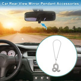 1 Pcs Metal Faux Rhinestone Faux Diamond Car Rear View Mirror Pendant Accessories Car Hanging Ornament Assorted Color