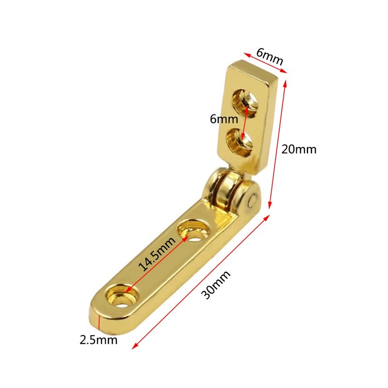 Rddconkit 10 Pcs 90 Degree Hinges Wooden Box Gift Wine