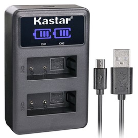 Kastar Dual LCD Charger for Canon LP-E17 LPE17 LC-E17 and Canon Rebel SL2, Rebel T6i, Rebel T6s, Rebel T7i, EOS M3, EOS M5, EOS M6, EOS 77D, EOS 750D, EOS 760D, EOS 800D, EOS 8000D, KISS X8i, KISS X9i