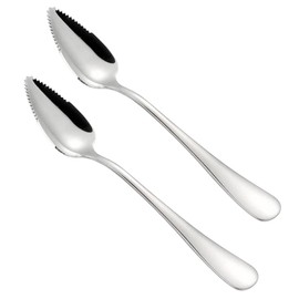 2 Pcs Grapefruit Spoon, Fruit Scraping Spoon with Serrated Edge