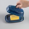 Hasense Butter Dish with Lid, Porcelain Butter Container with Handle
