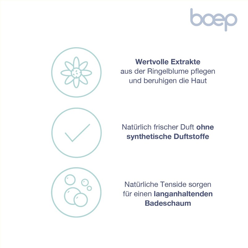 boep Foam Bath for Babies and Children, Mild Bath Foam