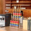 2-Tier Coffee Syrup Stand Organizer - 8 Bottles Metal Rack