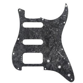 Guitar Anatomy Stratocaster HSS Humbucker Pickguard Scratchplate to Fit Fender Ultra USA MEX - Black Pearl