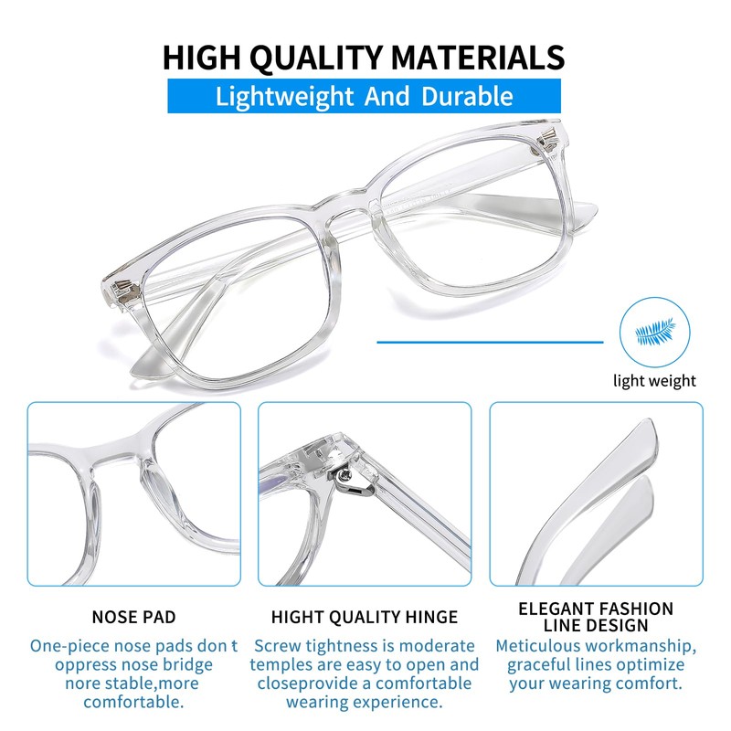 Suertree Kurzsichtige Brille Blaulichtfilter Myopia Distanz Brille Fernbrille mit Stärke