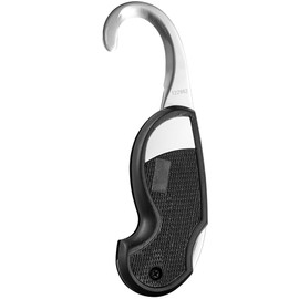 JAY-PEE 911 Rescue Tool Cut Down Knife Seat Belt Cutter Rounded Stainless Steel Emergency Safety Hook Knife Foldable Compact for Corrections Prison Guards and First Responders