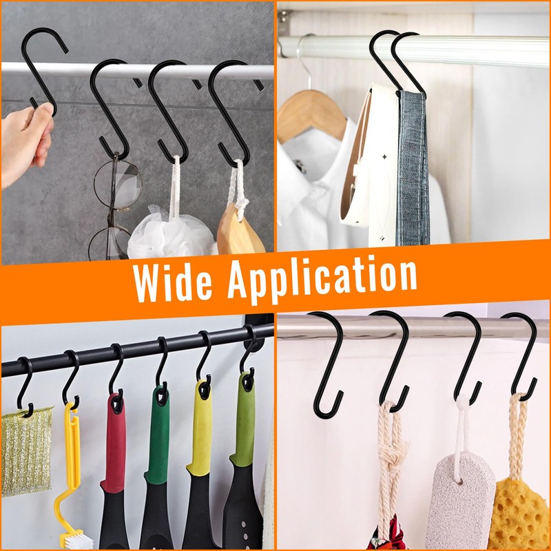 zeyedemo 20PCS S Hooks Stainless Steel Hooks Hanging Hooks Small