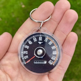Sands Original Products Mustang 1967-1969 120 MPH Speedometer  Keychain - Ford Mustang Speedo Keyring