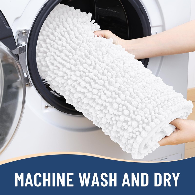 Arotive Luxury Chenille Bathroom Rug Mat, Extra Soft Thick Absorbent