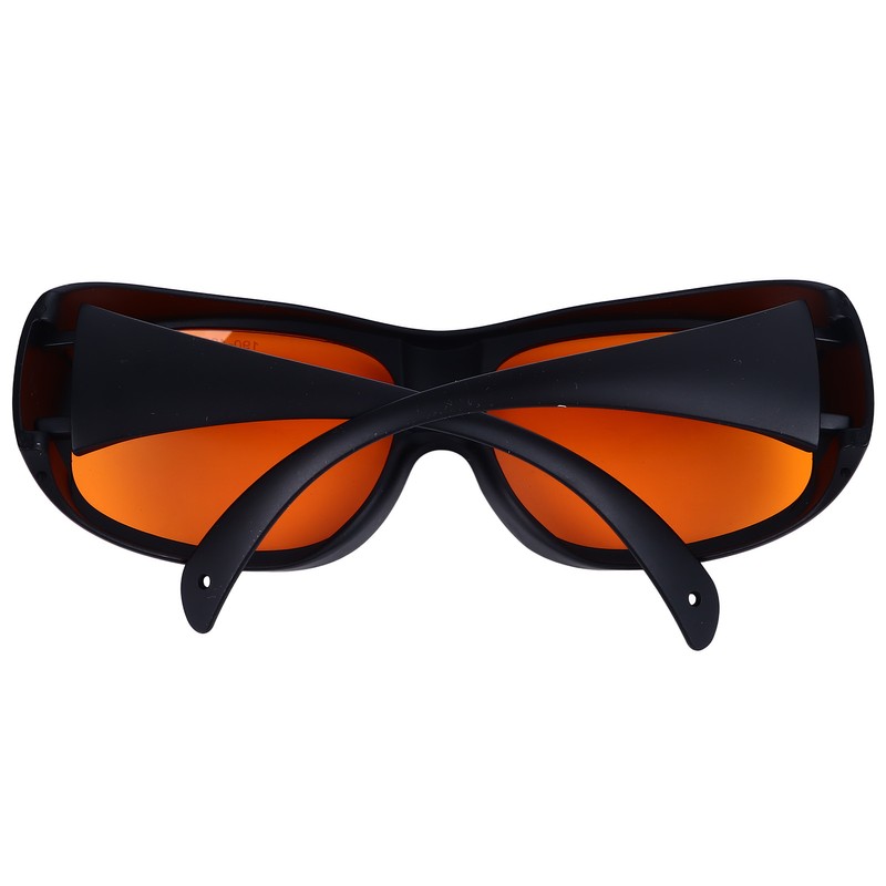 Safety Goggles 190 to 490nm Black Frame Orange Lens OD5