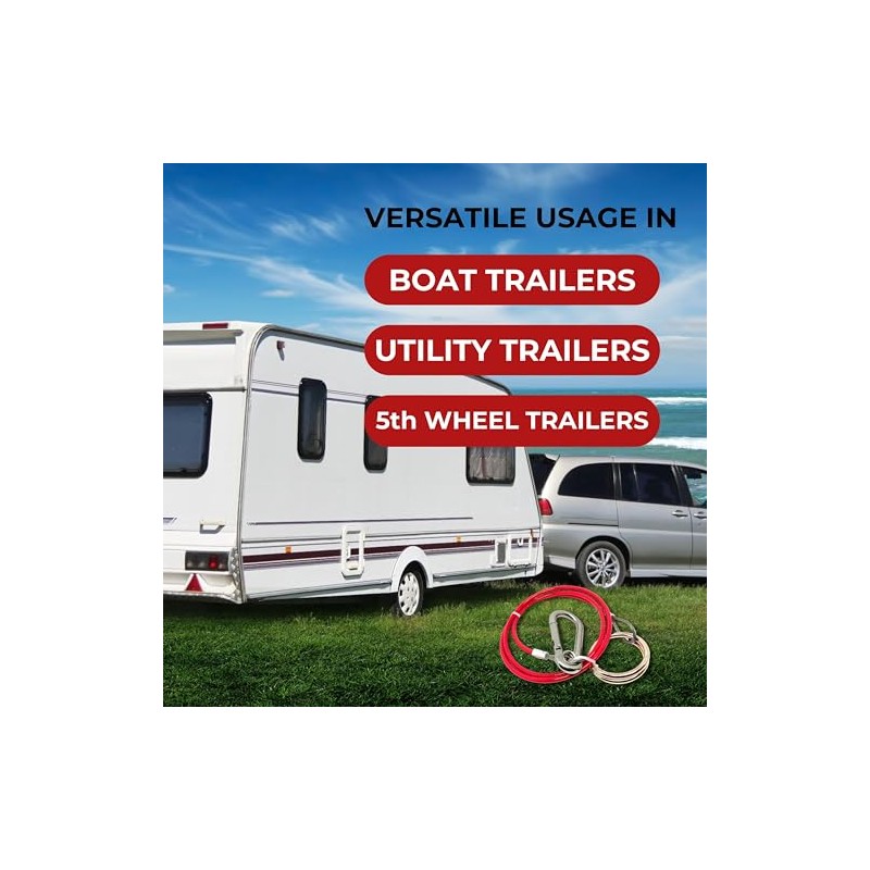 Double Dragon Heavy Duty Trailer Caravan Breakaway Break Away Cable,