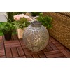 Pauleen 48069 Sunshine Aura Solar Lantern in Moroccan Silver for
