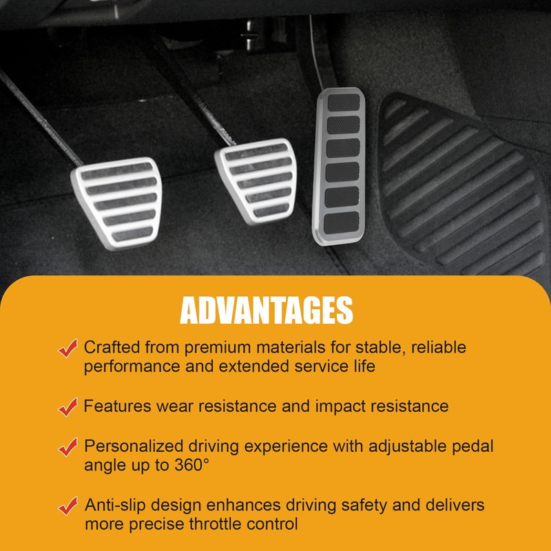 RADHLBNIU Universal Aluminium Accelerator Pedal 24" with 36" Stainless Steel