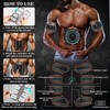 Abdominal Muscle Trainer 10 Modes PU Leather USB Rechargeable Micro