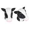 Black White Cow Head Wearing Glasses Statues Resin Stable Glasses