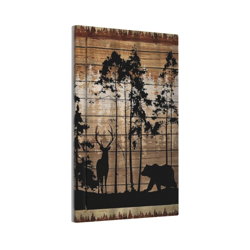 WMHUSU Decorative Light Switch Plate Covers Abstract Bear Deer Forest