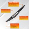 RIDROID Back Rear Wiper Arm & Blade Set For Jeep
