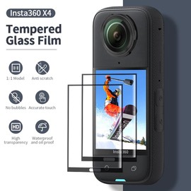 [3 Pack] Screen Protector for Insta 360 X4, Electro-weideworld Scratch Resistant HD Film Screen Protector for Insta 360 X4 Camera