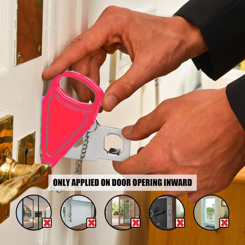 Portable Door Lock for Travel, Door Lock Self-Defense Security Device