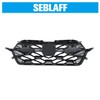 SEBLAFF Front Grille Glossy Black Plastic Sport Hybrid Upper Grill