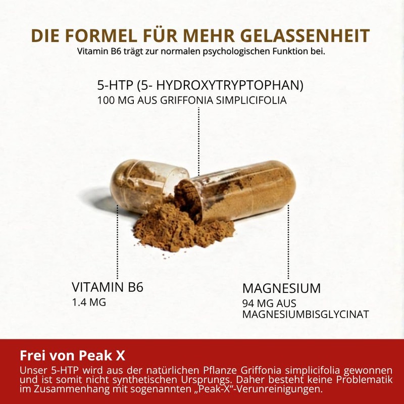 5 HTP Formula from Griffonia - Mood Capsules with Magnesium
