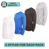 DARESAY 4-Pack: Men’s Long Sleeve Athletic Shirts – Lightweight, Sweat-Wicking,
