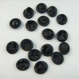 100 PCS Black Natural Latex Rubber Finger Cots for Protection
