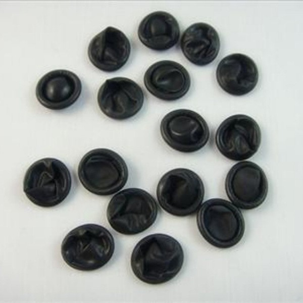 100 PCS Black Natural Latex Rubber Finger Cots for Protection