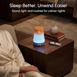 Mewaii White Noise Sound Machine Baby & Adult with 360° RGB Night Light | Mom's Choice Awards, AI Cry Detection, 100 Soothing Sounds, Sleep Routine Bu