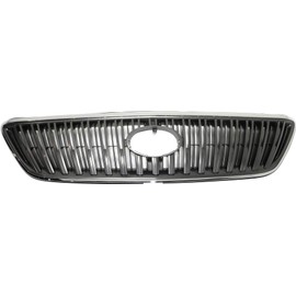 Grille Assembly Compatible with 2004-2006 Lexus RX330 Chrome Shell/Painted Gray Insert Japan Built