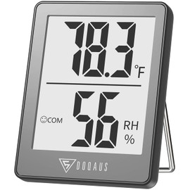 DOQAUS Digital Hygrometer Indoor Thermometer, Humidity Meters, Room Thermometer and Humidity Gauge with Accurate Temperature Humidity Monitor for Home, Greenhouse, Baby Room, Mini Hygrometer for Gifts
