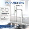 Kitchen Faucet with Pull Down Sprayer: ALEASHA Waterfall Kitchen Sink