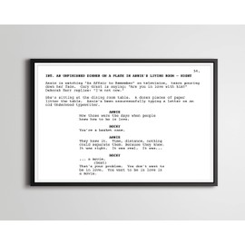 Sleepless In Seattle Screenplay POSTER! (up to 24" x 36") - Minimal - Film - Movie - Tom Hanks - Meg Ryan - Nora Ephron - Romantic Comedy