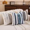 KOOLIFE Boho Striped Throw Pillow Covers 18x18 Inch Set of