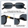 Dollger Small Trendy Rectangle Sunglasses for Women Men Skinny Square