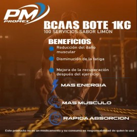 Aminoácidos Bcaas Promex 1kg Preentreno 200servicios Sabores                                                                                          