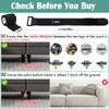 KLUNMA 4P sectional Couch connectors Bands to Make sectional Stay-Easy