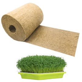 luperasol 1 Roll 10" X 236"Microgreen Grow Mat, Hydroponic Grow Pads Natural Fiber Grow Mats, Microgreens Growing Kit, Indoor Organic Production for Wheatgrass Sprouts Starter Tray