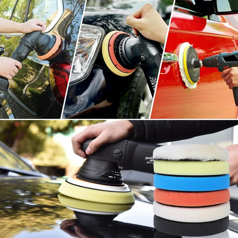 IPELY 6 Pcs 5 Inch Buffing Pads, Polishing Pads 5.5