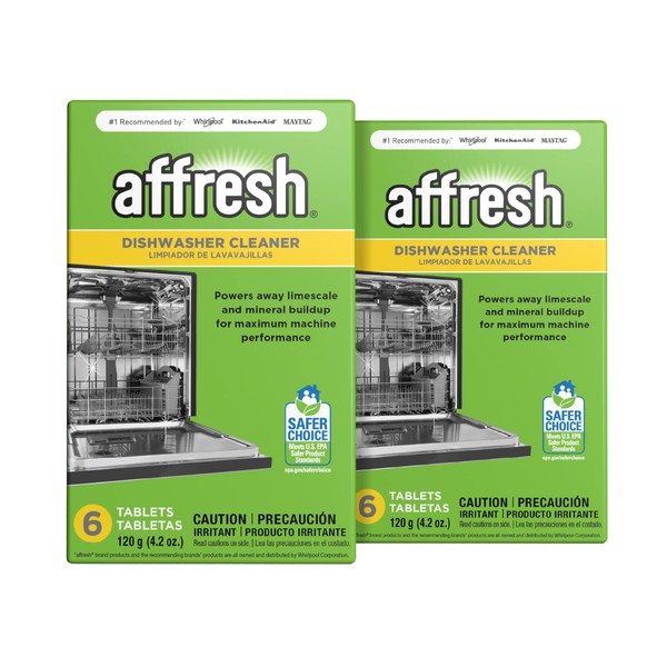 Affresh Dishwasher Cleaner, Helps Remove Limescale and Odor-Causing Residue, 12 Month Supply