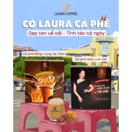CHI Combo Laura Coffee Nhat Kim Anh (1 Hộp Đông Trùng Hạ Thảo & 1 Hộp Nấm Linh Chi )